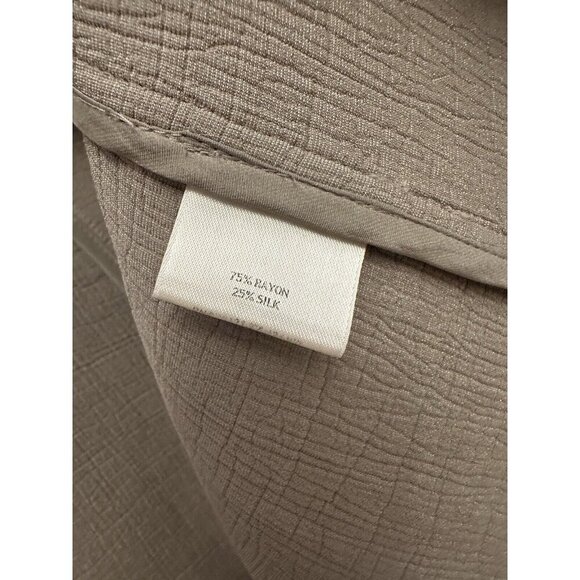 Eileen Fisher Open Front Textured Jacket Silk Blend Tan Sz 3X Womens Blazer - Picture 4 of 6